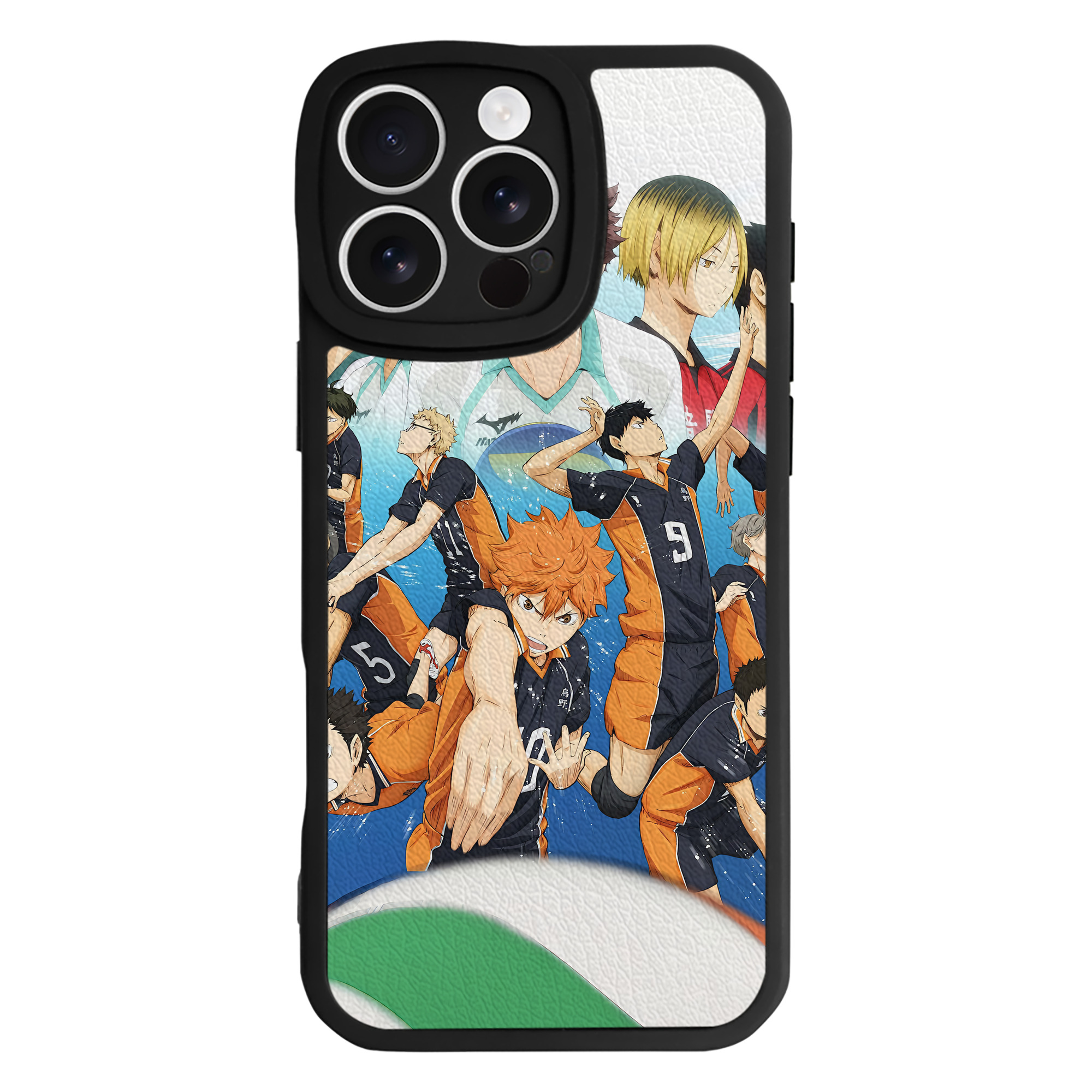 （画像用） ハイキュー!! Haikyu!! 【iPhone 16シリーズ対応】シリコンスマホケース（レザー調） 材質：シリコン
